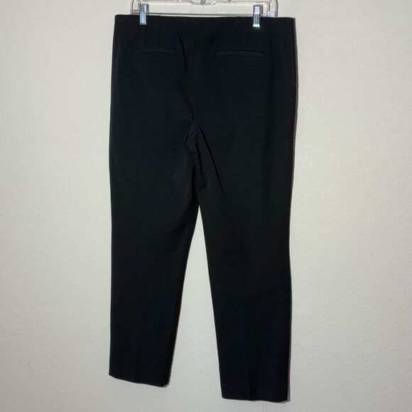 Talbots  Pants Womens 12P Black Dress Signature Solid Flat‎ Front Side Zip - Picture 2 of 7